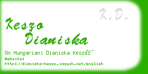 keszo dianiska business card